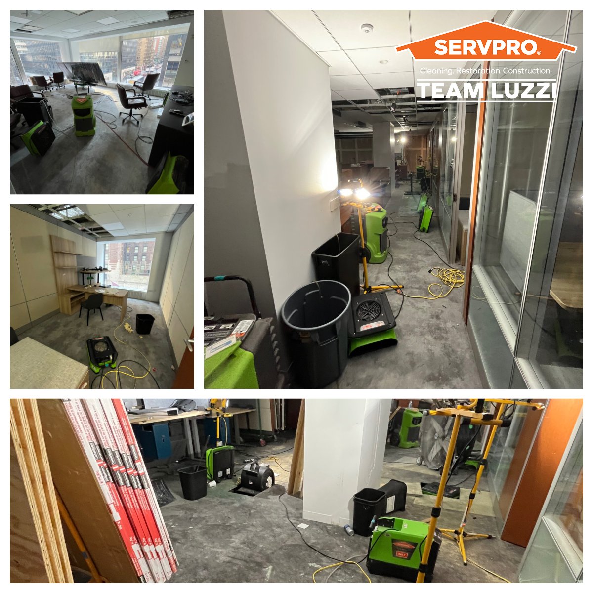 If you're dealing with water damage in your workspace, don't panic. SERVPRO Team Luzzi is here to help with all of your restoration &amp; construction needs. We have the experience &amp; expertise to get your office space back to its pre-damage condition.