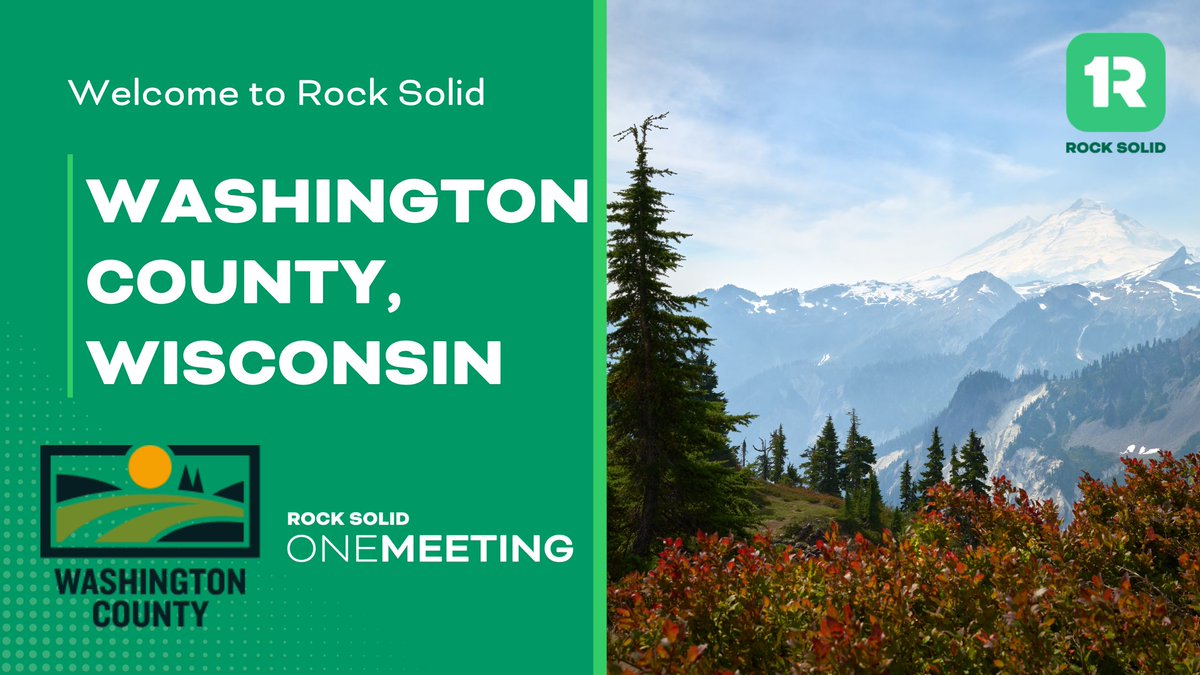 Welcome to Rock Solid, Washington County, WI! Washington County has chosen OneMeeting, formerly known as PrimeGov, to automate their agenda processes. #welcome #govtech