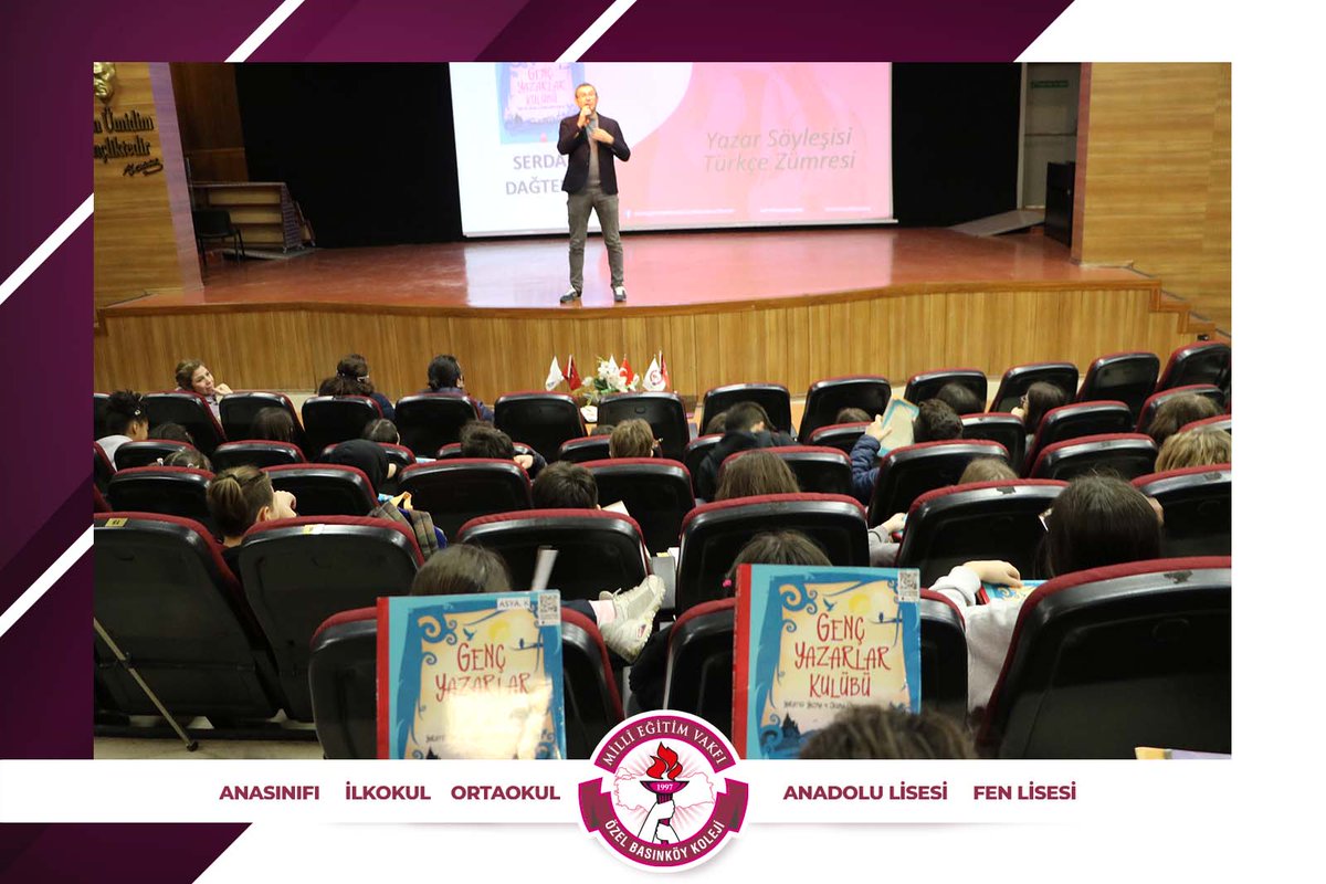 MEVKolejiBasnky's tweet photo. 5. sınıf öğrencilerimiz, Türkçe Zümresinin düzenlediği Yazar Etkinliği kapsamında "Genç Yazarlar Kulübü" kitabının yazarı Serdar Dağtekin ile bir araya geldiler. Yazarımız, yaratıcı yazma etkinliği yaptı, öğrencilerimiz ise merak ettikleri soruları Serdar Dağtekin’e ilettiler. https://t.co/XbKG8OVX9p