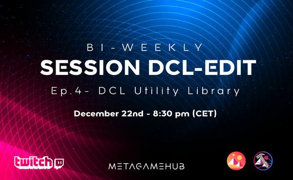 ayra_haus's tweet photo. Together withย @Decentralandย we are looking for #metaversebuilders to try our #DCLEdit scene editor!
This week's main topic will be the #DCL Utils library, but we will discuss much more! ๐
Tune in tomorrow and #BUIDL! ๐คฉ
๐จ: https://t.co/LNUely6WTl
๐ฌ: https://t.co/4xPEDD2Mlh https://t.co/XdkCbtdr1V
