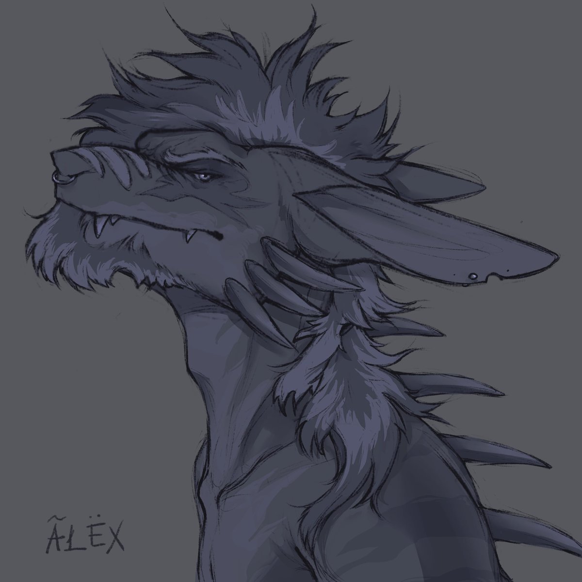 Another doodle I did during my pause on social media 🌻 #furryartist #furryart #dragon #originalcharacter #furries #creaturedesign #monster #furryfandom