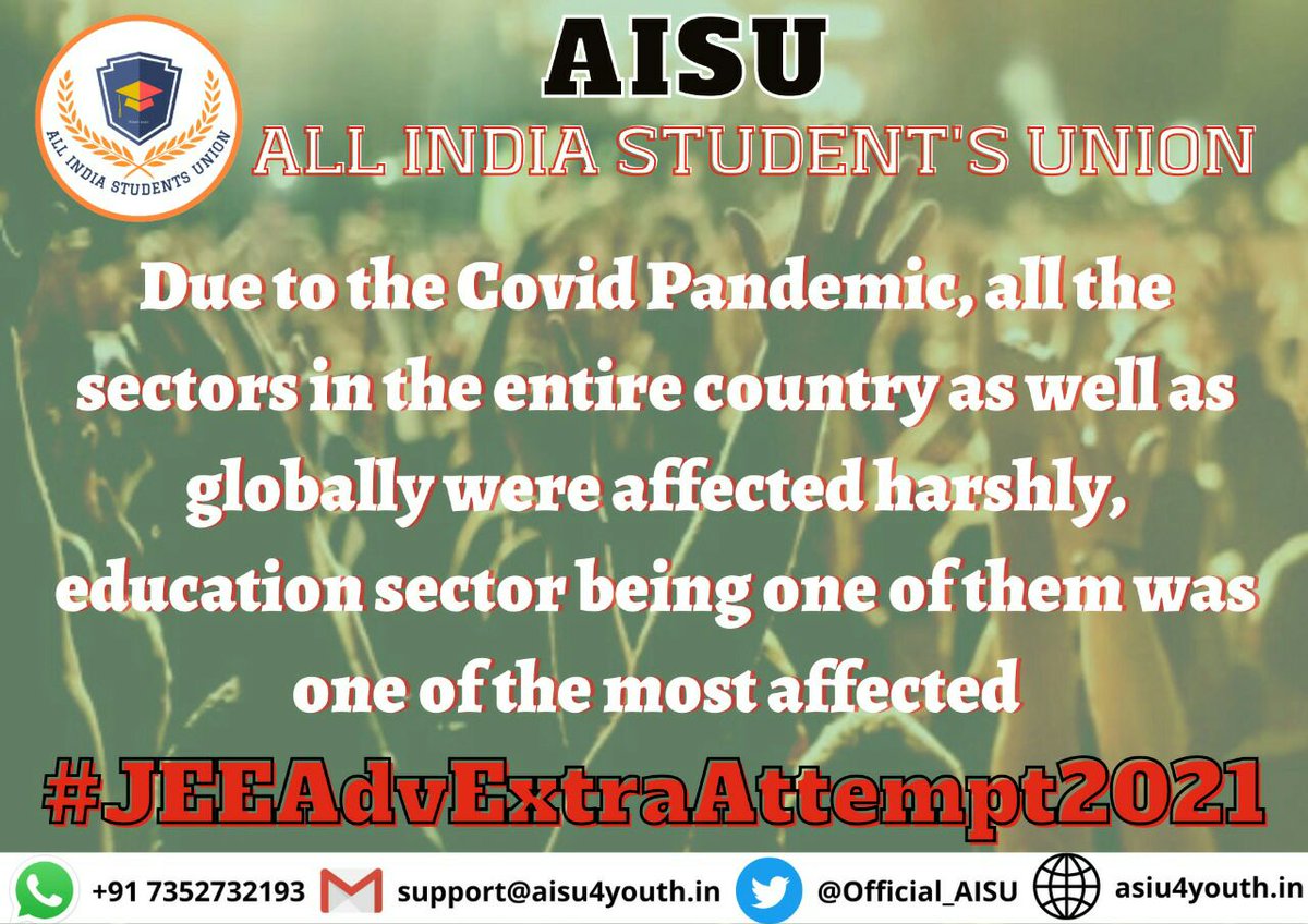 tweetadityaaa's tweet photo. request from 2021 students to JAB to grant a chance to appear in advance 2023 exam. Covid wave created disruption in studies and preparation so students were not able to give their best. #iitfor21   @PMOIndia https://t.co/pXjLf7NtrJ