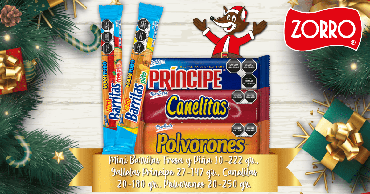 oficial_zorro's tweet photo. Estas #FiestasNavideñas 🎄🎉 consiente a tus clientes con el delicioso sabor de #MiniBarritas, #Principe, #Canelitas y #Polvorones 🤗 ¿Qué esperas? 🙌🏽 Visítanos en tu sucursal #ZorroAbarrotero 🦊 favorita. #LaCentraldeAbastosdelaEsquina 🏪🛒 https://t.co/LRGku6I3oe
