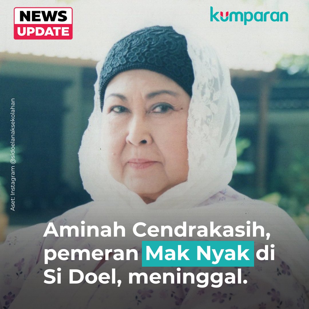 Rest in peace. 🥀

Kabar duka kembali mewarnai jagat hiburan Tanah Air. Aminah Cendrakasih atau yang akrab dikenal sebagai Mak Nyak meninggal dunia di usia 84 tahun. #newsupdate #21des22 #entertainment #oneliner bit.ly/3Wzzzlv