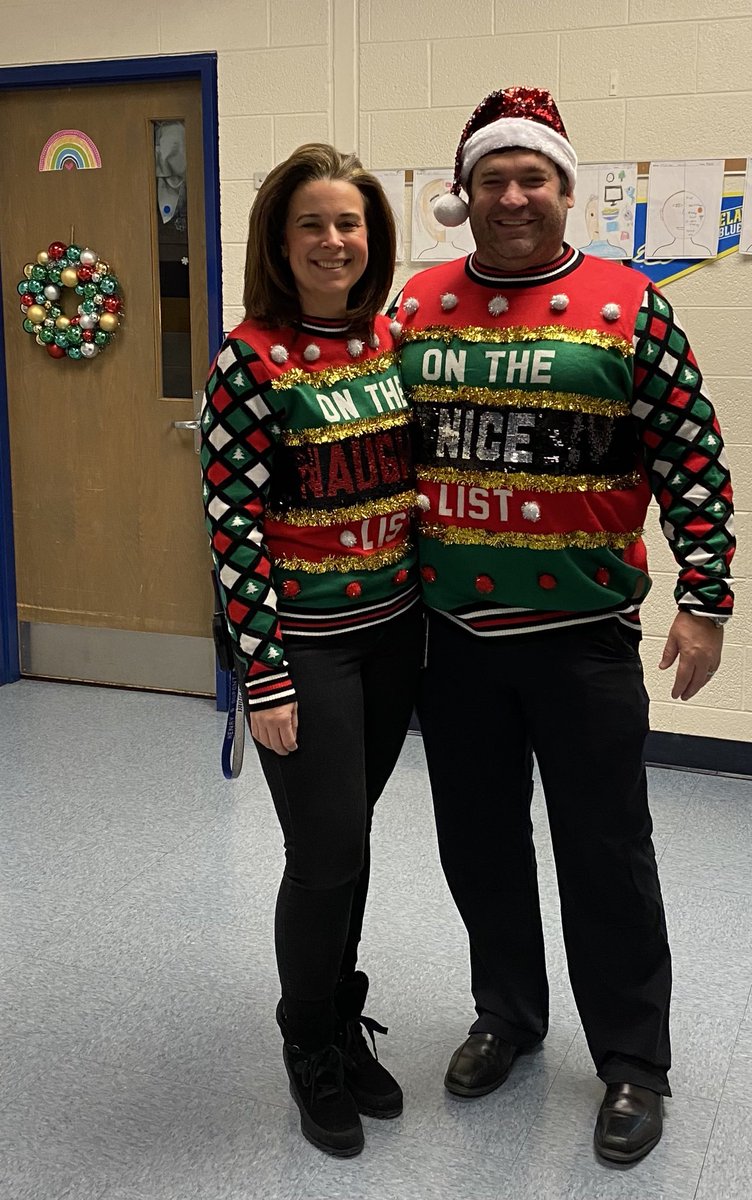 Ugly Sweater day is the best. #shesonthenaughtylist