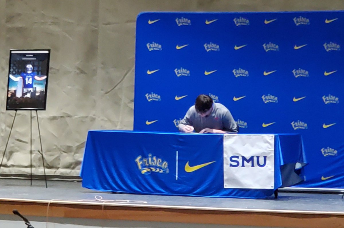 coachjgipson's tweet photo. Great Day for the Raccoons & for @bdmiyazono. SMU is getting a great player and a great person. Thank you for everything you have done for our program. @FHSRACCOONFB @frisco_hs https://t.co/AMBFTZ35Me