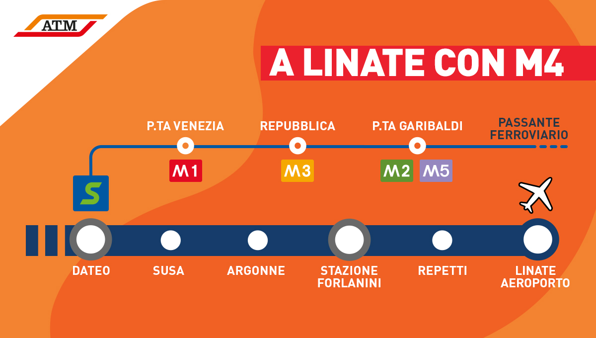 Siete in partenza da Linate? Dal centro città raggiungete la M4 con le linee S e poi volate fino all'aeroporto. Orari e informazioni a questa pagina: bit.ly/ATM_M4 
<a href="/metro4mi/">Metro4 Milano</a> <a href="/MiAirports/">Milan Airports</a> <a href="/SEA_Press/">Milan Airports Press Office</a>