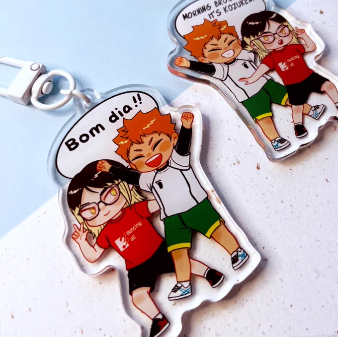 BOM DIA keychain and sticker  