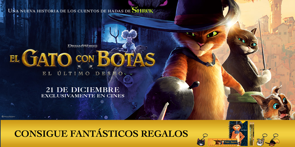 ¡Para celebrar el estreno en cines de 😺 #ElGatoConBotas El Último Deseo 🌟 SORTEO de 3 packs exclusivos de la película

PARTICIPA 👇
Sigue a <a href="/palacioprensa/">Palacio de la Prensa</a> <a href="/Universal_Spain/">Universal Pictures</a> + ❤ + RT + Menciona con quién asistirás al cine a ver la película

Cierre sorteo viernes 30/12 a las 10h