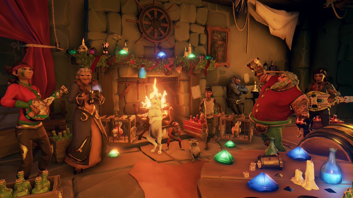 The Christmas Party, full of festive cheer! 🍻🎄 

#SoTShot theme: Pirate Party

<a href="/SeaOfThieves/">Sea of Thieves</a> #SeaOfThieves