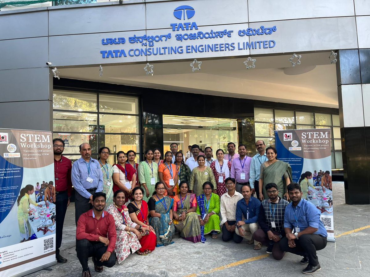 ScienceActivity's tweet photo. Happy to share @ScienceActivity team conducted a three-days hands-on activity session on #STEMlearning at TATA Consulting Engineers (#TCE) Limited, Bangalore. A total of 19 teachers and 10 TCE volunteers participated in this workshop from Dec 19 - 21, 2022. 
#STEMeducation https://t.co/tHk2PtzU4o