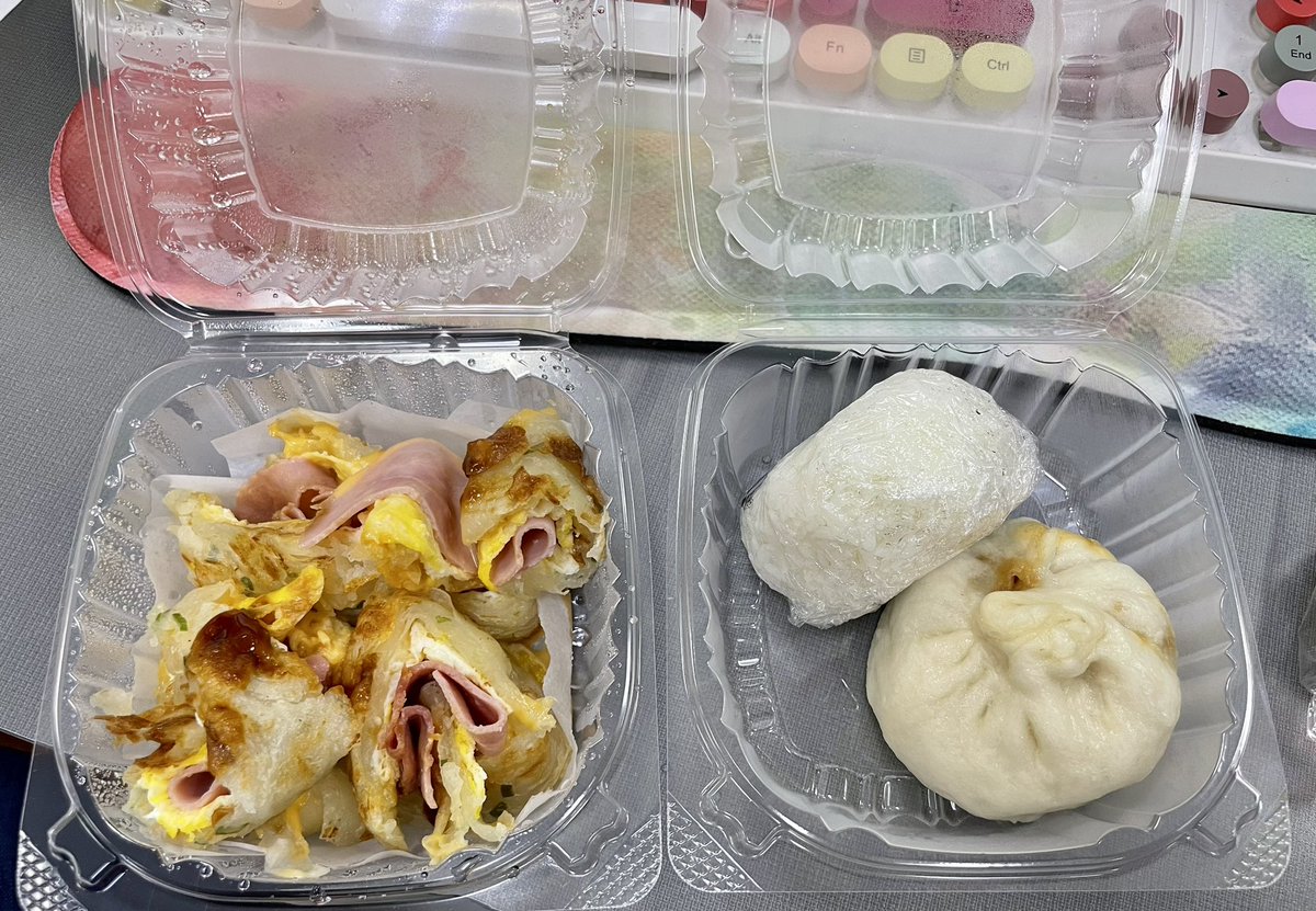 Chinese breakfast to support the CNHS! I would order that pancake at least once a week…so good!!