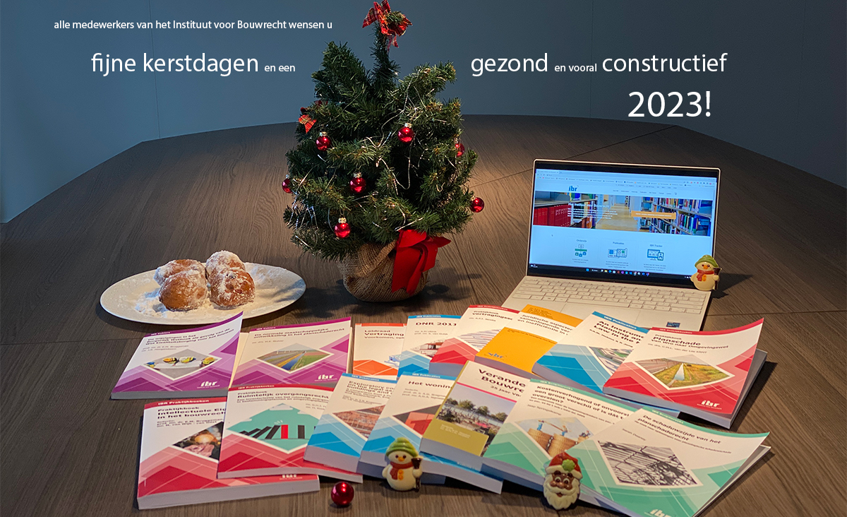 Fijne kerstdagen en een gezond en vooral constructief 2023 toegewenst! Graag tot ziens op één van onze bijeenkomsten in het nieuwe jaar. Op de foto de door ons uitgegeven publicaties in 2022. Meer info hierover op onze website: ibr.nl/publicaties.