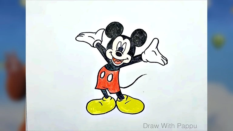 Easy How to Draw Mickey Mouse and Mickey Mouse Coloring Page-saigonsouth.com.vn