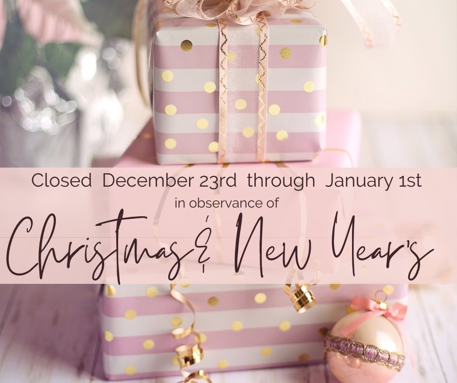 WeddingInsp's tweet image. Holiday Hours!