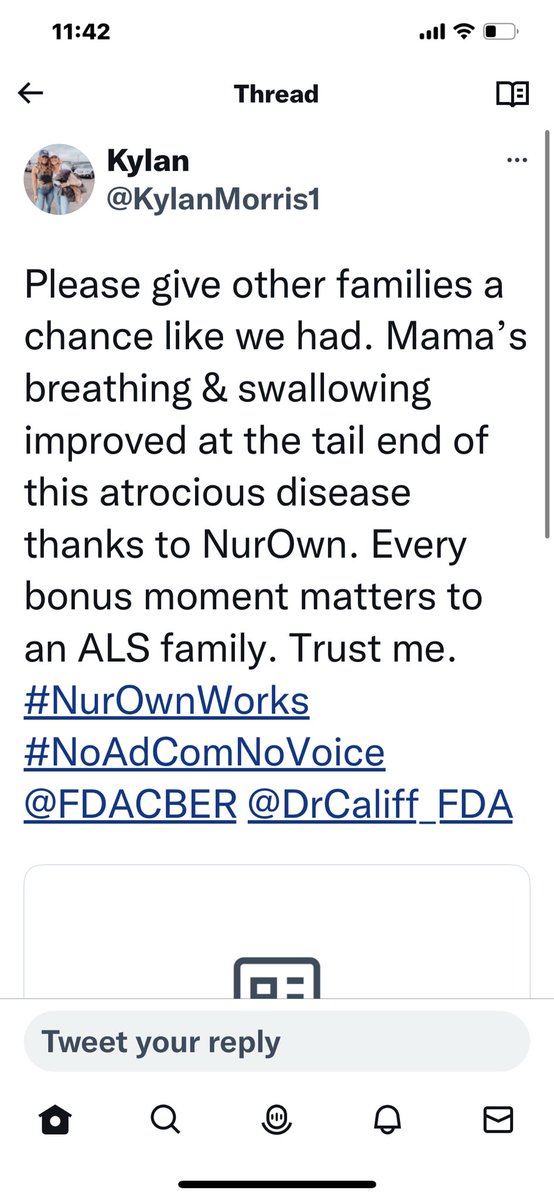 <a href="/AP_FDAwriter/">Matthew Perrone</a> the following people would make for an amazing story. Please hear them <a href="/emmccormick2005/">Elizabeth McCormick</a> <a href="/EndALSNow/">End ALS Now</a> @ThurmanTough <a href="/klink52/">Mitze Klingenberg BSN, RN</a> <a href="/kandysimons/">Kandy Simons</a> <a href="/stevens_nation/">axeALSFoundation</a> <a href="/Smithstrongmom1/">Smithstrongmom</a> it’s the story nobody is telling. Also please talk to Matt Bellina. #Nurownworks.
