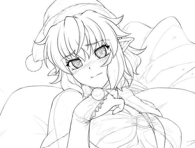 今日はこの辺で切り上げ。こう…ラフと線画混じってる状態が一番良く見える気がする…('ㅂ') 