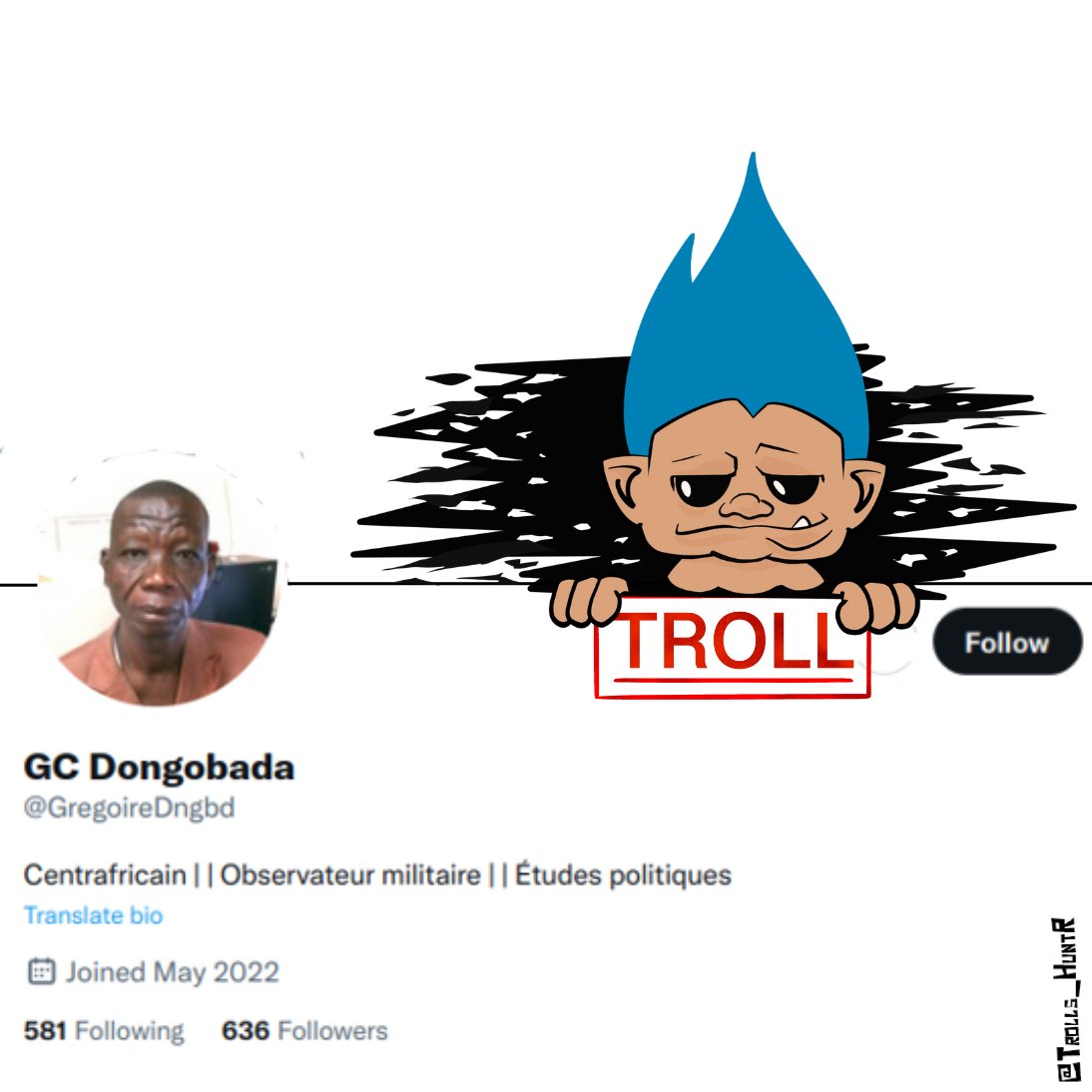 Trolls_HunTR_2's tweet photo. Le troll, cette espèce d'antiquité qui ne cesse de refaire des histoires à sa façon...

#Russie  #THC #Osint #TrollHuntingClub #AfricanTrollHuntingCrew @osintroll https://t.co/RrUNQAvbrA