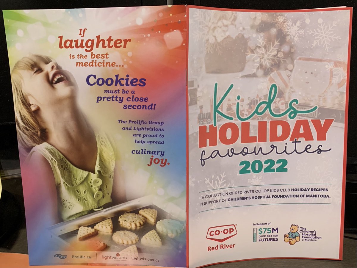 PrintMclean's tweet photo. ⁦@Prolific_Group⁩ was proud to sponsor ⁦@RedRiverCoopLtd⁩ Holiday Cookbook with all proceeds going to ⁦@CHFManitoba⁩. Get your copy now to support a great cause. Happy Holidays! https://t.co/YZpdxugQBJ