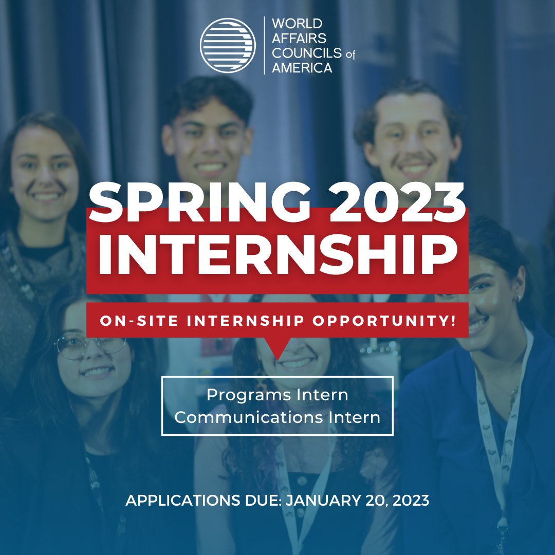 Want to join our team? WACA is seeking on-site interns for our Spring 2023 Term. Positions include Programs Intern and Communications Intern. The application deadline is Friday, January 20, 2023. #WACA #internship #DCintern #WashingtonDC #spring2023internship #politicalintern