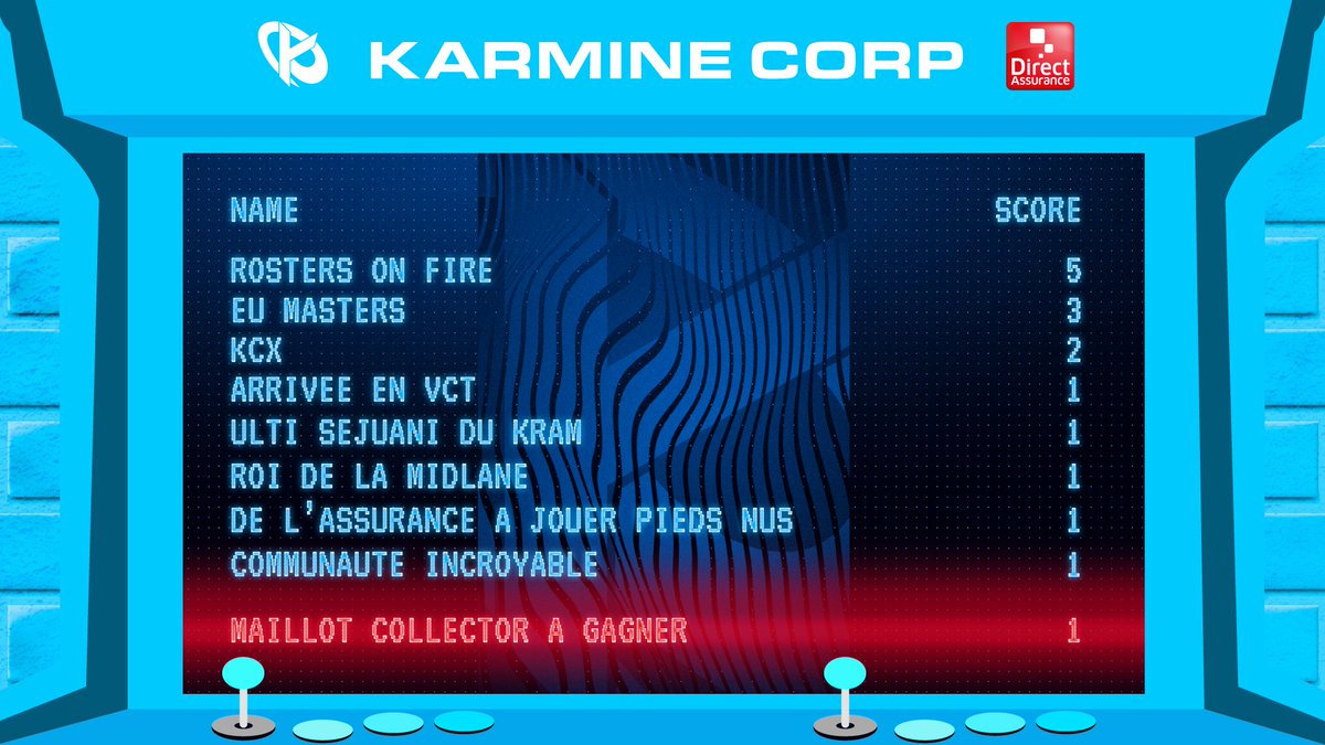 Direct Assurance (@directassurance) on Twitter photo Une belle page de notre histoire se tourne … Il est temps de se dire au revoir ultras KC !
Pour vous remercier, on vous offre 1 maillot The One pour faire grandir le Blue Wall🟦
Likez et RT ce tweet pour le remporter🍀
<a href="/KarmineCorp/">Karmine Corp</a> on vous souhaite le meilleur pour la suite💙 Une belle page de notre histoire se tourne … Il est temps de se dire au revoir ultras KC !
Pour vous remercier, on vous offre 1 maillot The One pour faire grandir le Blue Wall🟦
Likez et RT ce tweet pour le remporter🍀
<a href="/KarmineCorp/">Karmine Corp</a> on vous souhaite le meilleur pour la suite💙