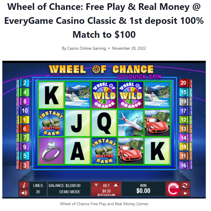 JackpotsSlot's tweet photo. Wheel of Chance Slot Game: Free Play & Real Money @ https://t.co/hcIrnwUuxL FREE PLAY #WheelofChance #FreeGames #Free #FreePlay #FreeDemo #Fun #Casino #CasinoOnline #Slots #Games #Gambling #Bet #Jackpot #BigWin #Casinos #CasinoGames #SlotMachine https://t.co/nqqcskkv2w