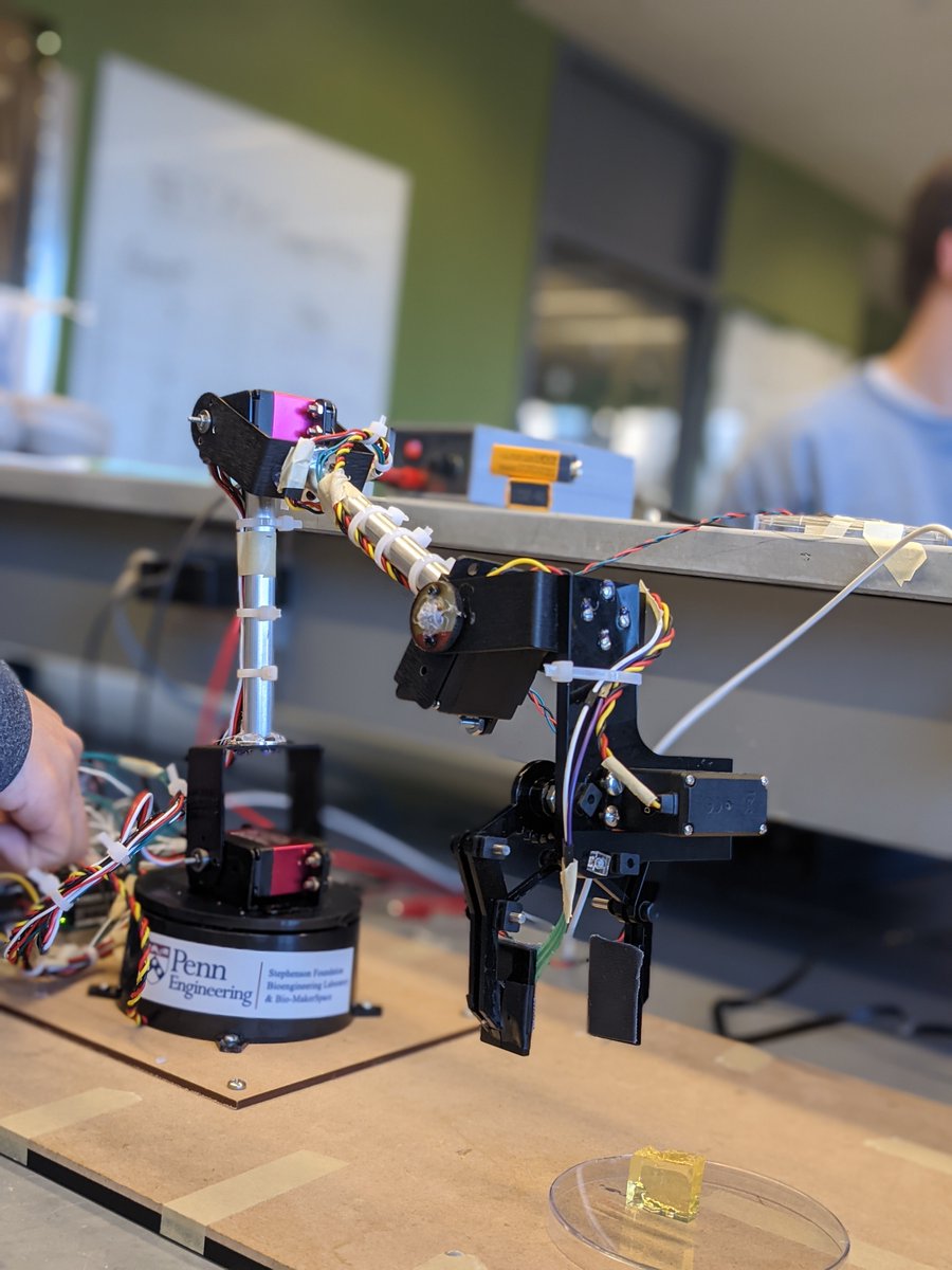 We had a great time with our BE 5700 - Biomechatronics demos! Videos coming soon.

<a href="/Penn/">Penn</a> <a href="/PennEngineers/">Penn Engineering</a> #PennEngineering #BioMakerSpace #MakerSpace #Bioengineering #BioMedicalEngineering