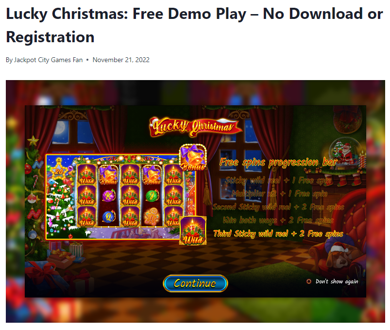 JackpotsSlot's tweet photo. Lucky Christmas: Free Demo Play – No Download or Registration from NetGaming @ https://t.co/4GCGhN7aOz FREE PLAY #LuckyChristmas #LuckyChristmasSlot #NetGaming #FreeGames #Free #FreePlay #FreeDemo #Fun #Casino #CasinoOnline #Slots #Games #Gambling #Bet https://t.co/smGbzvG0L3