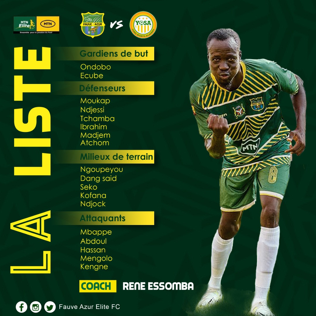 #MTNEliteOne 
🟢🟡  La liste...
<a href="/CTFP9/">CTFP</a> 
<a href="/FecafootOfficie/">Fecafoot-Officiel</a>