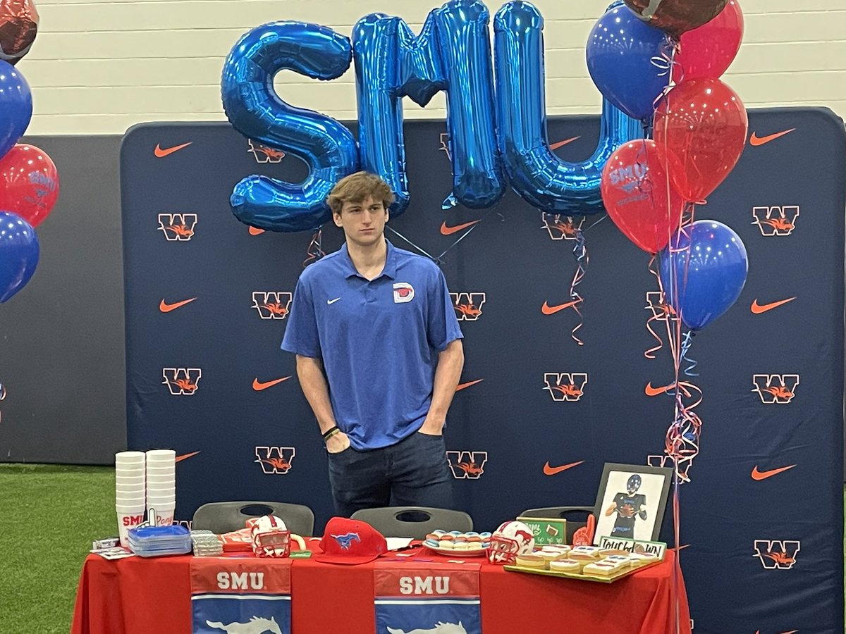 Enjoyed watching <a href="/Tripp_Riordan/">Tripp Riordan</a> signing his letter on this National Signing Day. SMU got a good one!  Go be great. <a href="/WakelandFTball/">Wakeland Wolverine Football</a> <a href="/SMUMustangs/">SMU Athletics</a> #iseeucyclones