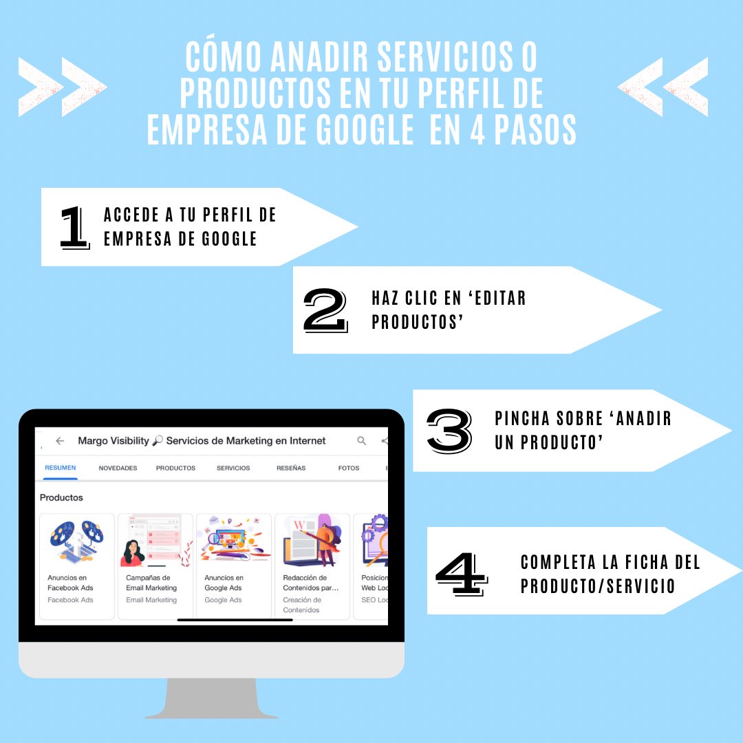 🤔 ¿ Sabías que puedes añadir en tu perfil de empresa de #Google los productos o servicios que ofreces?

💻 📱Muestra a tus visitantes una vista rápida de tu catálogo o servicios para que puedan acceder directamente a tu página web.

#googlemybusiness #googlemaps #productos