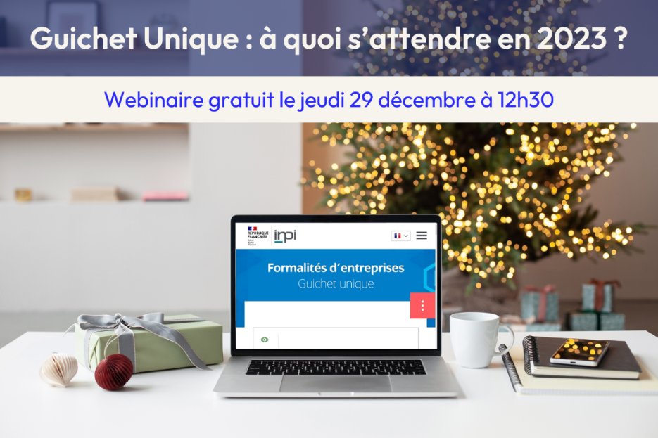 #Formalités
L'échéance du 1er janvier se rapproche, et vous avez encore des questions sur la bascule d'Infogreffe vers le Guichet Unique ? 
Le 29 déc. à 12h30, nos formalistes vous présenteront la réforme et répondront à vos questions
Inscriptions ici : shorturl.at/muv49