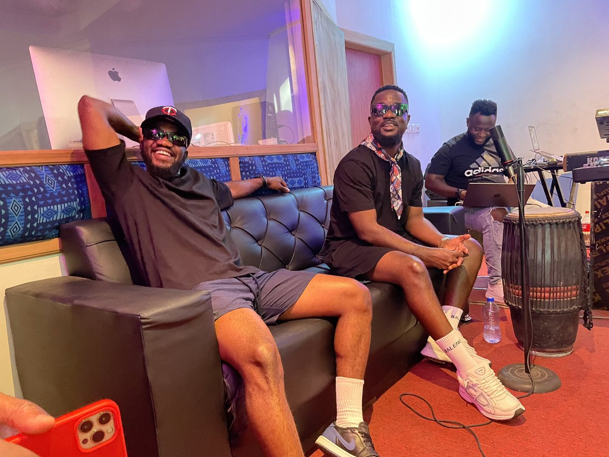 kobbyxuccess's tweet photo. Rehearsals ahead of #rapperholicx @mrdrewofficial with the king 👑 @sarkodie https://t.co/rkusDMv7J0