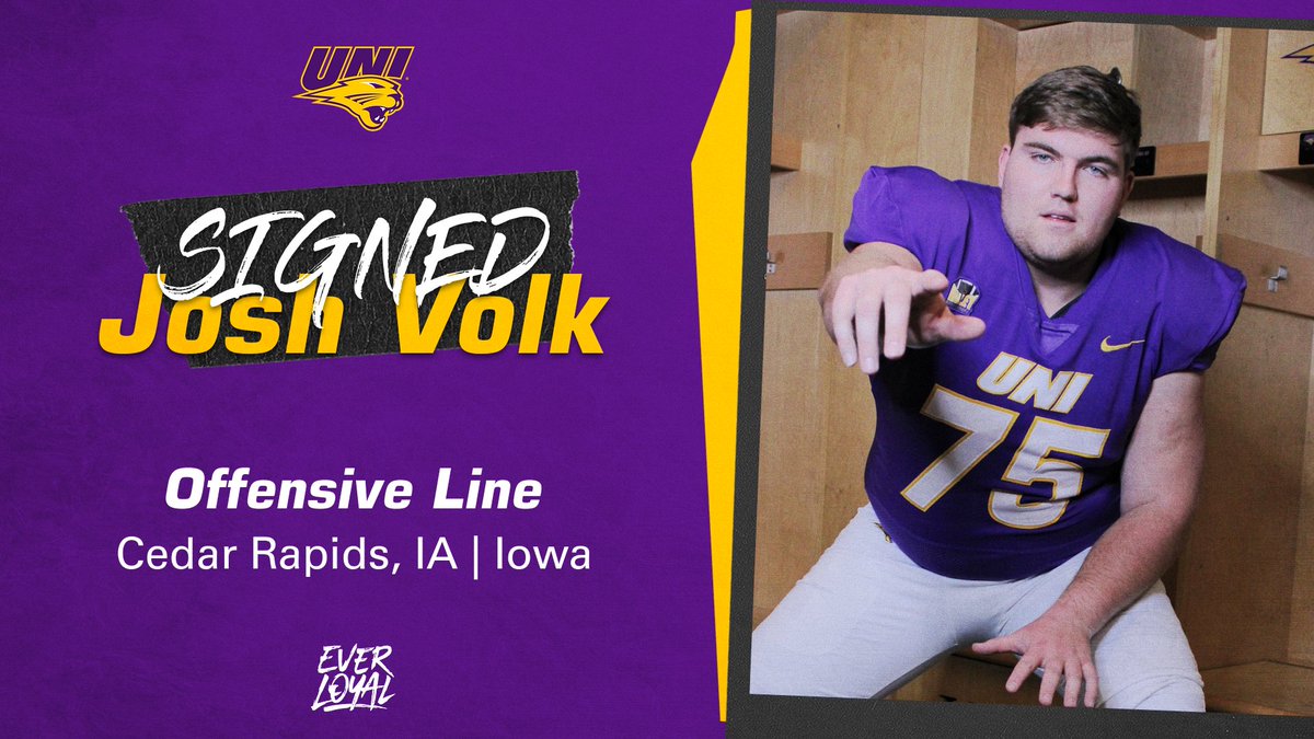 UNIFootball's tweet photo. A two-time state champion with Big Ten experience. A solid addition to the pack up front.

Please help us welcome @Josh__Volk to the Panther family!

#EverLoyal #SigningDay https://t.co/1a3TD3qLie