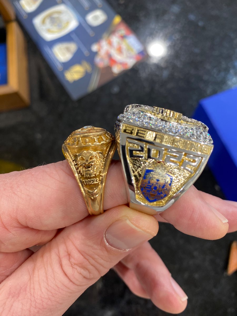 Huge thanks to the Oil Kings organization for the amazing Championship ring.  (Last photo is next my dads Tigers 1973 WHL Championship ring) #massive #honoured