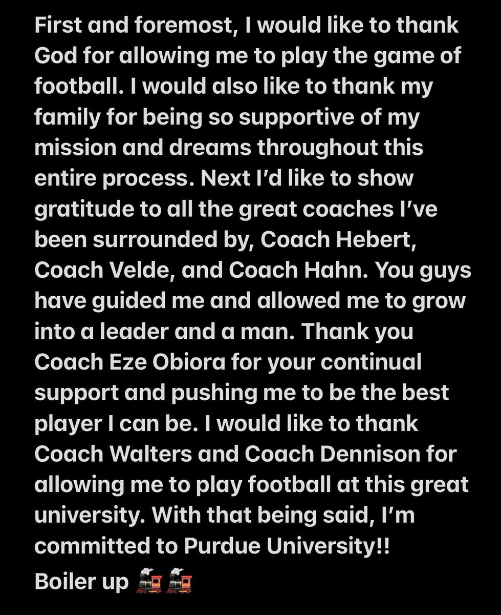 Ethan Trent (@ethantrent05) on Twitter photo 100% Committed!! Boiler Up ๐๐ <a href="/CoachNatePurdue/">Nate Dennison</a> <a href="/Coach_Walters/">Ryan Walters</a> @coach_hebert <a href="/EzeObiora2/">Coach Eze Obiora ๐ณ๐ฌ</a> 100% Committed!! Boiler Up ๐๐ <a href="/CoachNatePurdue/">Nate Dennison</a> <a href="/Coach_Walters/">Ryan Walters</a> @coach_hebert <a href="/EzeObiora2/">Coach Eze Obiora ๐ณ๐ฌ</a>