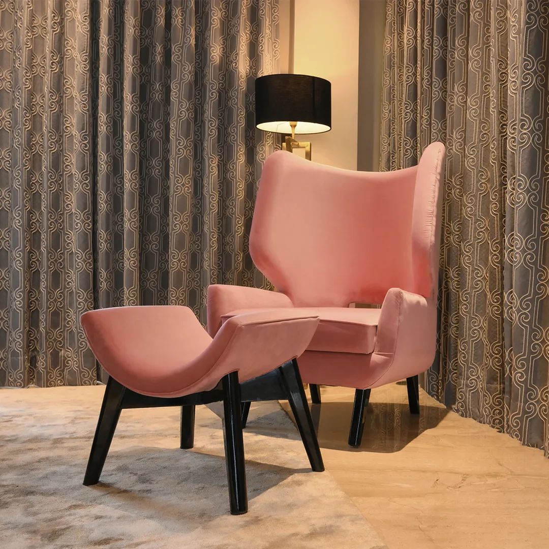 DesignsMagus's tweet image. Plumy Chair

Curvy fabric upholstered chair and foot stool with wooden legs finished in ebony finish.

Visit for more @ bit.ly/3WhS7qy

#chair #furniture #interiordesign #design #homedecor