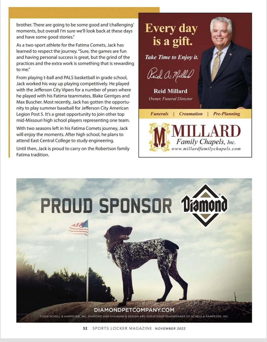 Great story on the the Robertson family dynasty at Fatima HS! Jack Robertson is carrying on the tradition of excellence. He’s also a part of a special basketball team! Looking forward to seeing the Comets in the Machens ⁦<a href="/KRCG13/">KRCG 13</a>⁩ Great 8 next week! ⁦<a href="/CometChronicle/">Comet Chronicle</a>⁩