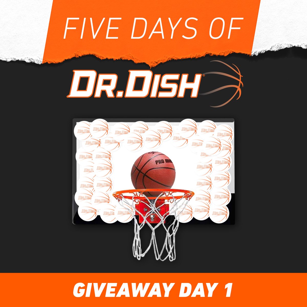 drdishbball's tweet photo. DAY 1 GIVEAWAY‼️
 
On Day 1 of 5 Days of Dr. Dish, we're giving away ONE (1) SKLZ Pro Mini Basketball Hoop 🏀
 
To enter simply,
 
1️⃣ Follow us @drdishbball
2️⃣ Like &amp; RT this tweet 🔥
 
This contest closes at 9pm CST today (12/21/2022) https://t.co/OMZYtzDbiZ