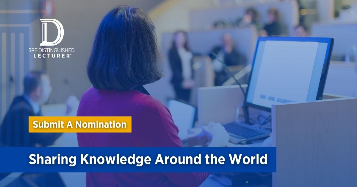 SPEtweets's tweet photo. Each year, approximately 30 or more individuals share their technical expertise through lectures at SPE sections across the globe.
 
The Distinguished Lecturer Nomination Season for 2024–25 is still open! 

⭐️  Submit a nomination today:
https://t.co/FzXC0WXmGy
 
#WeAreSPE #SPEdl https://t.co/EzpYta05Lb