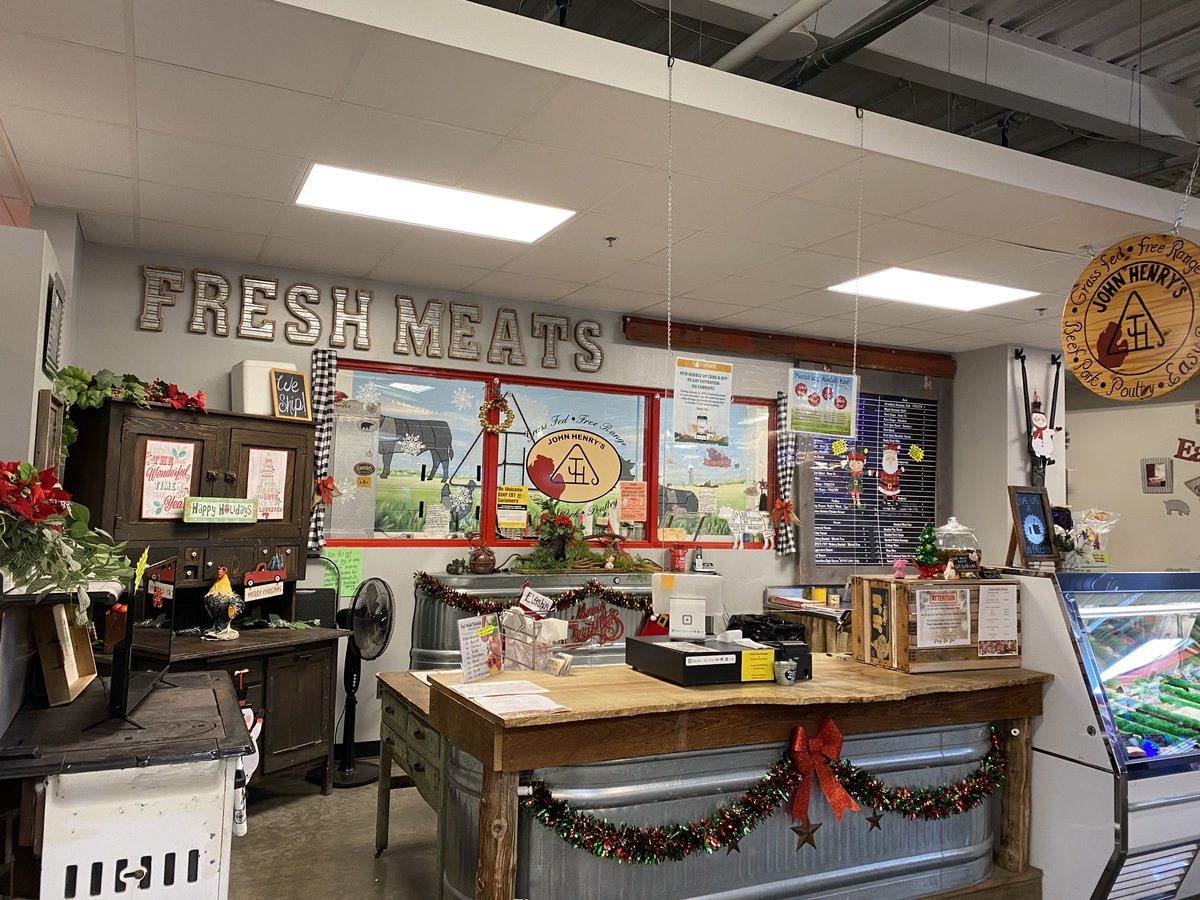 Pick up fresh meat from John Henry's on Thursday! We'll be open tomorrow from 9am-5pm.