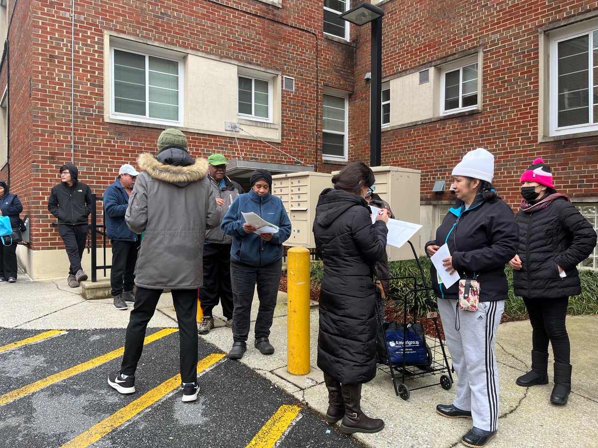 The MHP team was recently at Gilbert Highlands to distribute food to residents. Despite the cold weather, we were able to get grocery items to people who need them. Thank you @MannaFoodCenter for your partnership! #community #affordablehousing #makinghomepossible