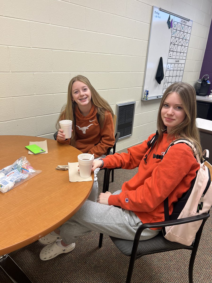 PBIS hot chocolate winners this morning!  Getting ready for the cold 🥶. <a href="/PBISRewards/">PBIS Rewards</a> #nclightning #12dayofwinter