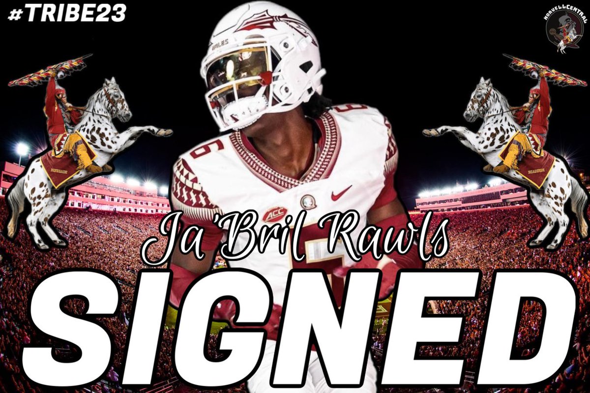 Norvell Central (@centralnorvell) on Twitter photo UPDATE: Class of 2023 three-star DB Ja’Bril Rawls from Pensacola Catholic High School in Pensacola, Florida has officially signed with Florida State. #GoNoles
Welcome to the FSU family <a href="/RawlsJabril/">Ja’Bril Rawls</a>! 🍢 UPDATE: Class of 2023 three-star DB Ja’Bril Rawls from Pensacola Catholic High School in Pensacola, Florida has officially signed with Florida State. #GoNoles
Welcome to the FSU family <a href="/RawlsJabril/">Ja’Bril Rawls</a>! 🍢