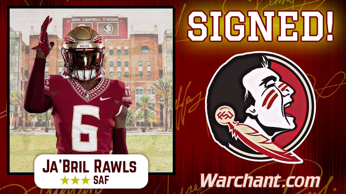 Another signing official! #FSU adds 3* safety @RawlsJabril Warchant.com with more from today's early signing day!