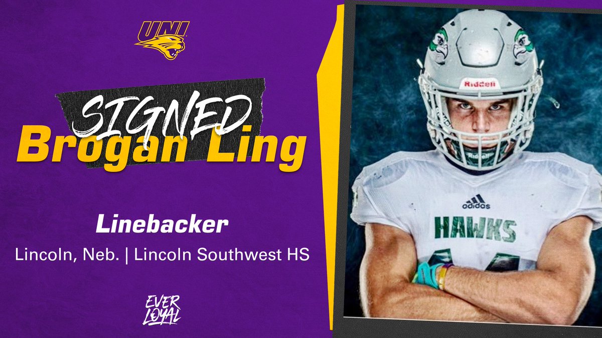 UNIFootball's tweet photo. An All-State linebacker in Nebraska, he notched 88 tackles and 5 sacks last season.

Please help us welcome @BroganLing to the Panther family!

#EverLoyal #SigningDay https://t.co/pduKajAn4J