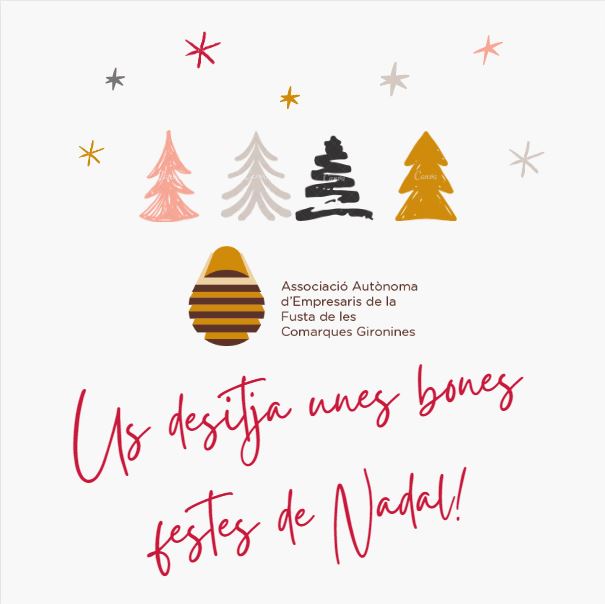 Des de l'Associació Fusta Girona us volem desitjar unes molt Bones Festes i Bon Any Nou! 🎄🎊