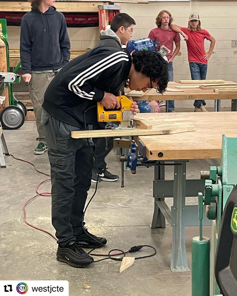 CTEforNC's tweet photo. The West Johnston Ag Mechanics classes are constructing chairs in class! #CTE is learning that teaches #real-world skills.
#ctefornc #careerready #workbasedlearningwednesday
๐ธ: @westjcte via IG https://t.co/IQaDNRIFAP