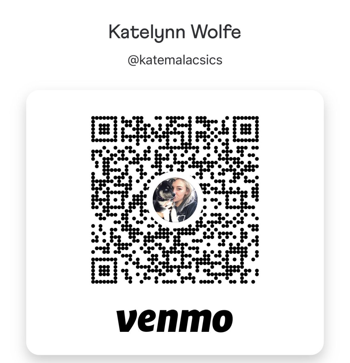 kate_wolfe's tweet photo. @Venmo Always hoping 🤞🏼🤞🏼 #VenmoMe @katemalacsics https://t.co/8JoinHy7Na