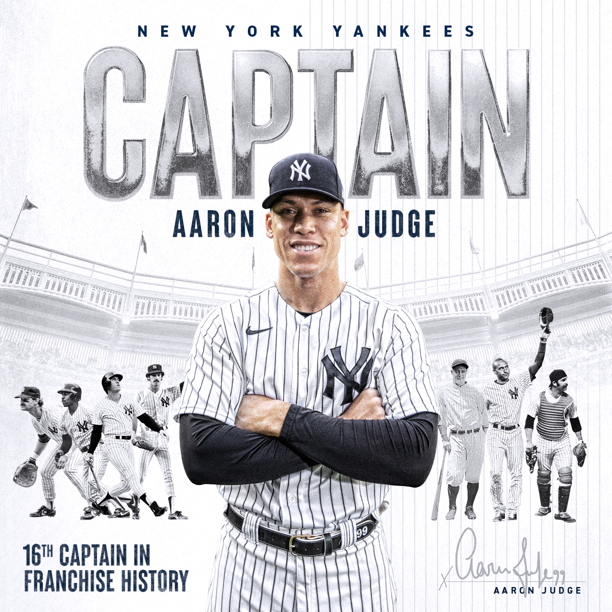 New York Yankees on X: The Yankees have named Aaron Judge the 16th Captain  in franchise history.  / X